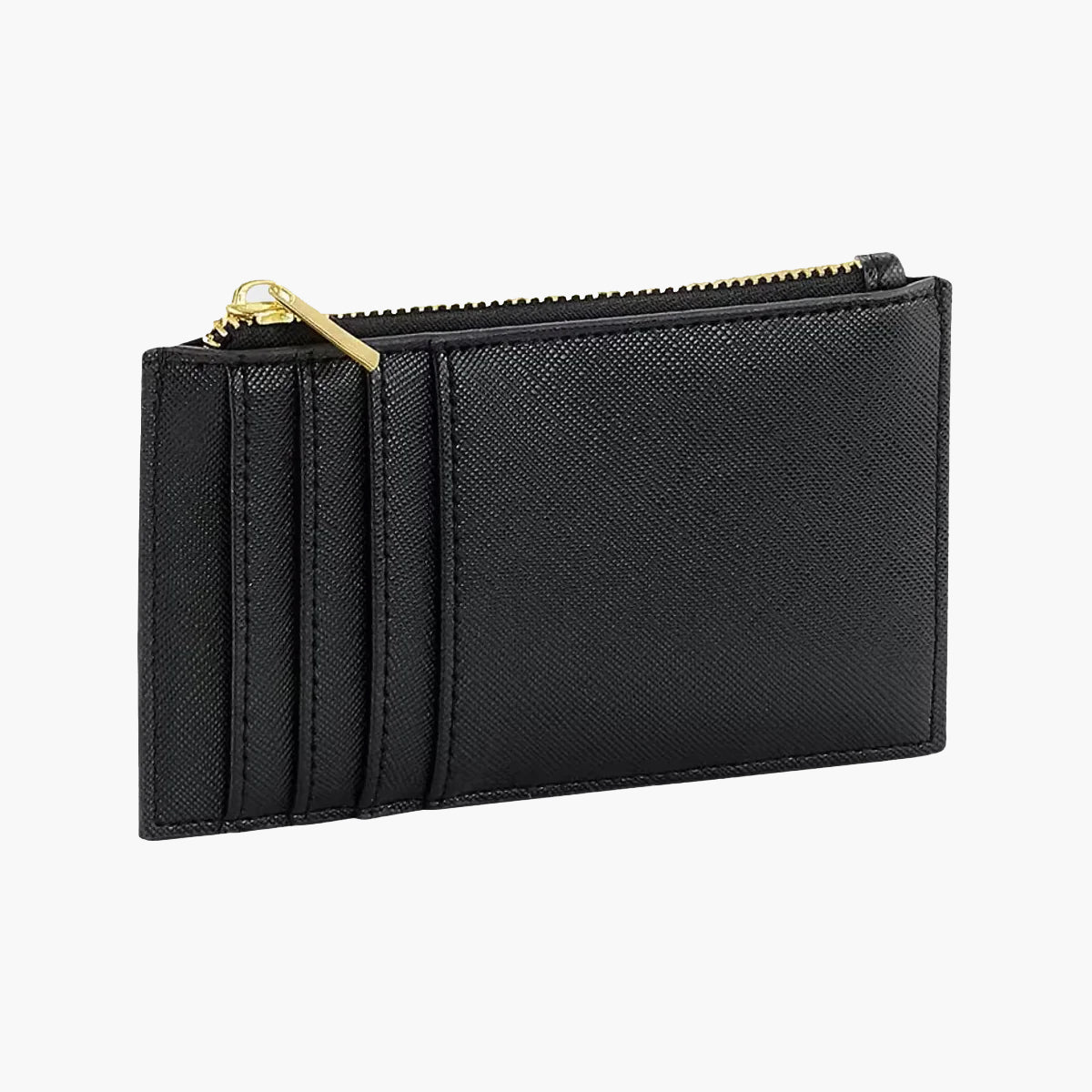 Black Saffiano Zip Wallet