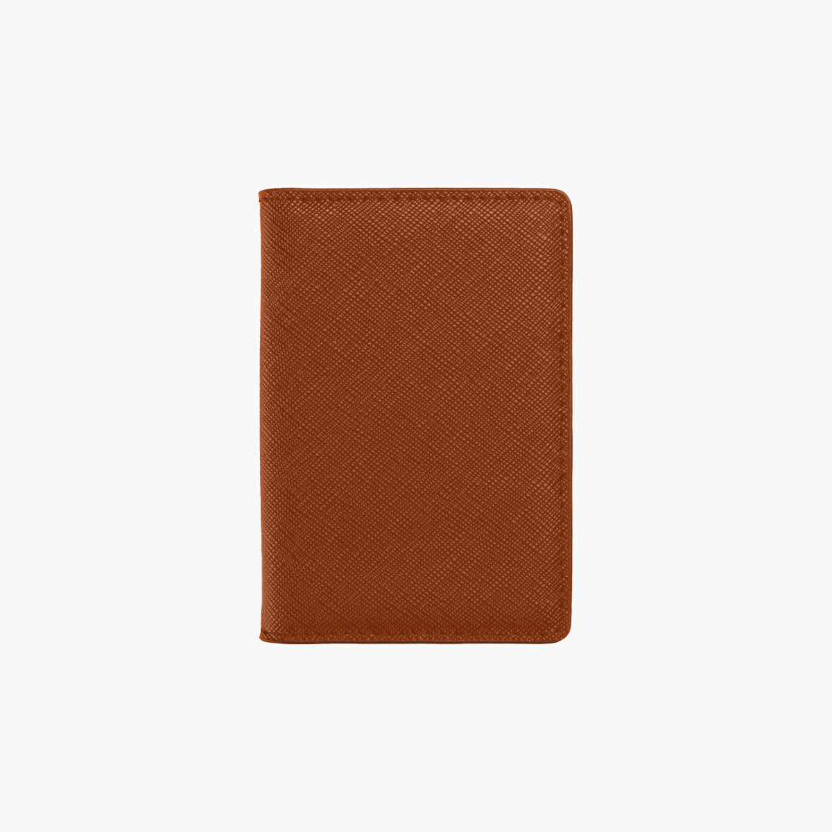 Brown Saffiano Bi-Fold Wallet