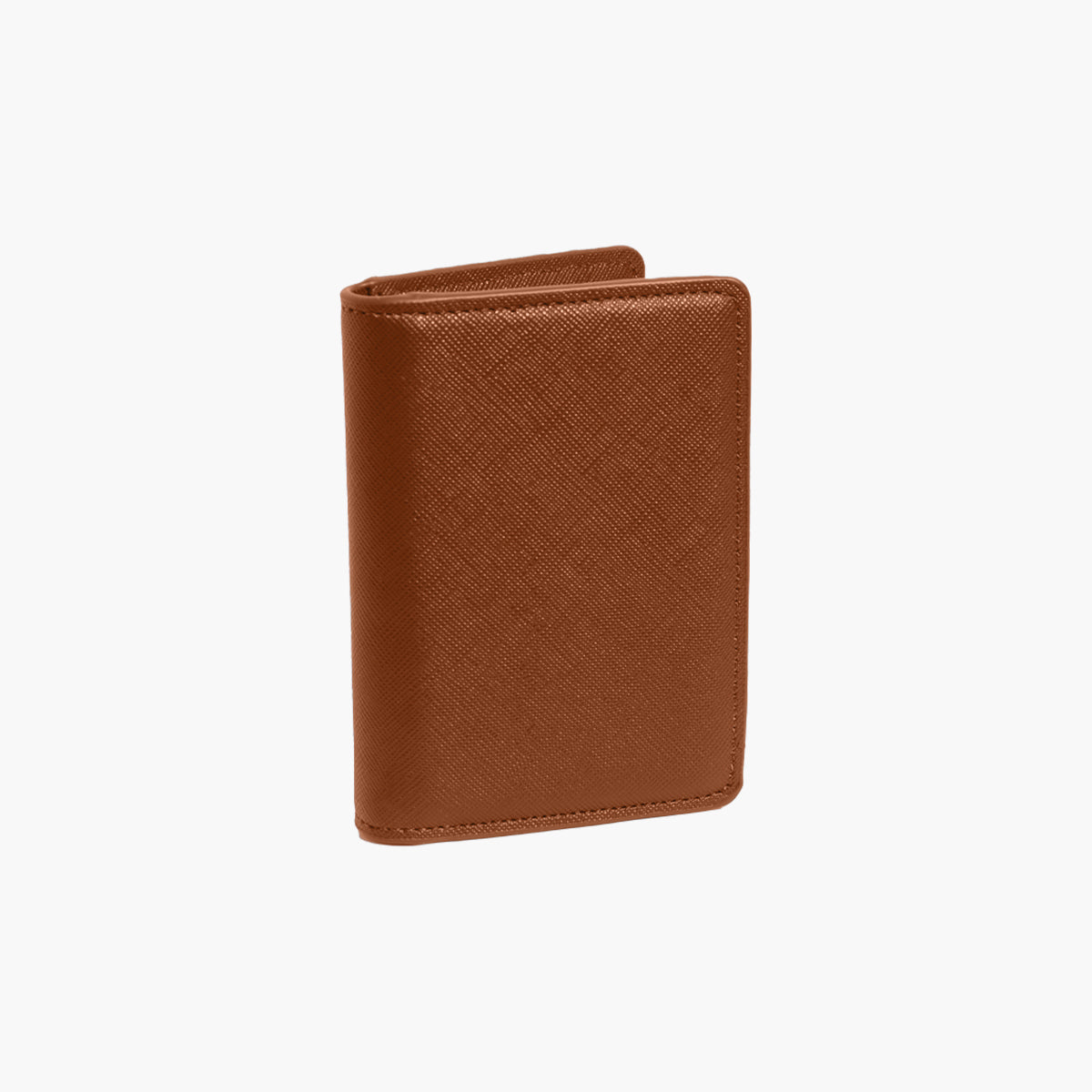 Brown Saffiano Bi-Fold Wallet