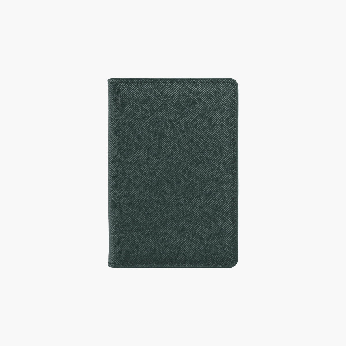 Green Saffiano Bi-Fold Wallet