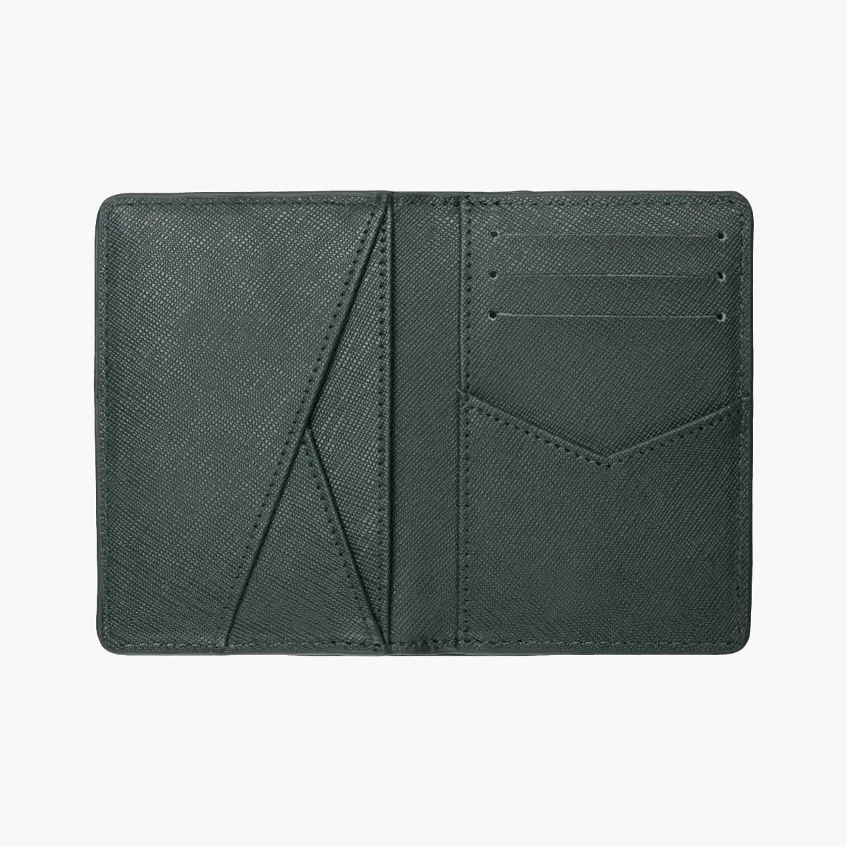 Green Saffiano Bi-Fold Wallet