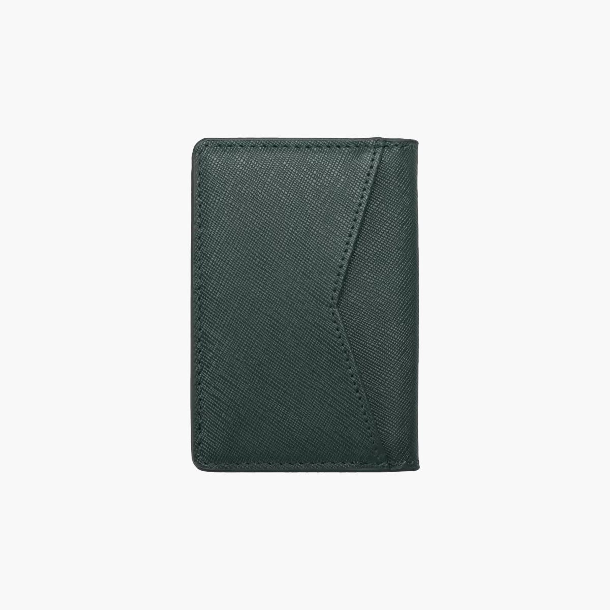 Green Saffiano Bi-Fold Wallet