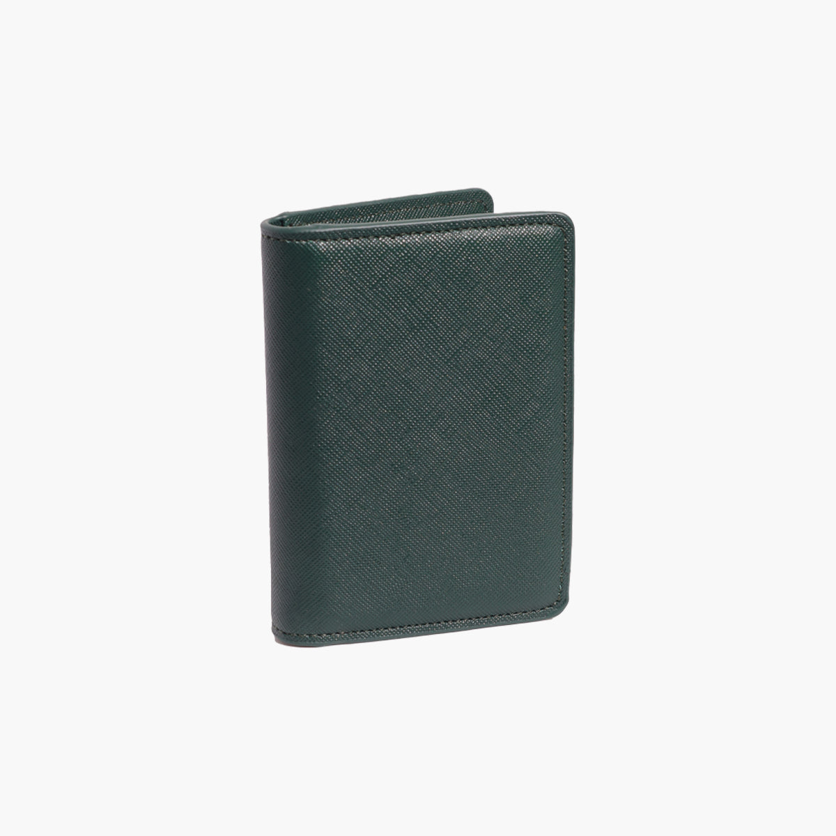 Green Saffiano Bi-Fold Wallet