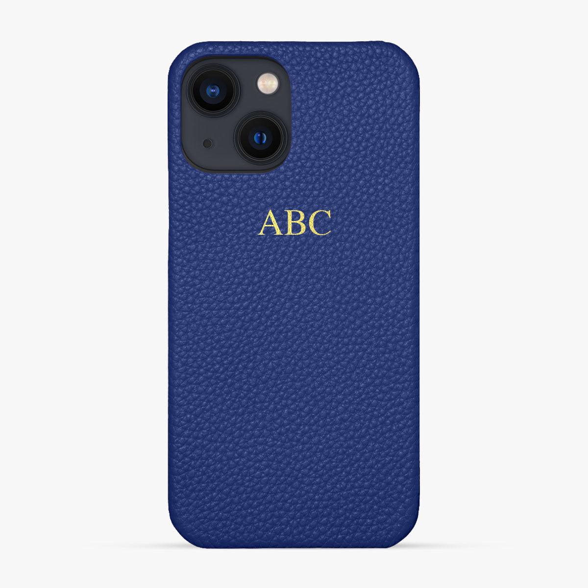 Foil Embossed iPhone 15 Phone Case - Luxe Leather #colour_royal blue pebble leather