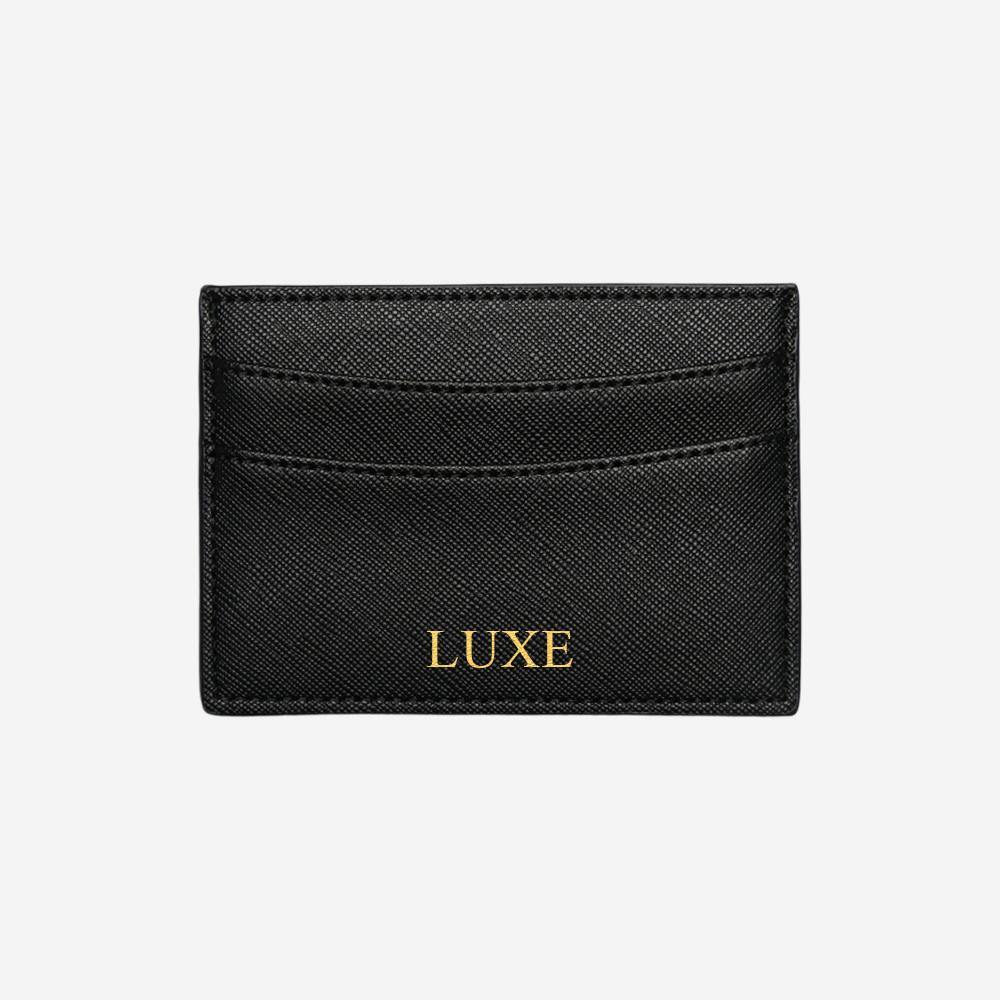 Black Saffiano Card Holder - Luxe Leather