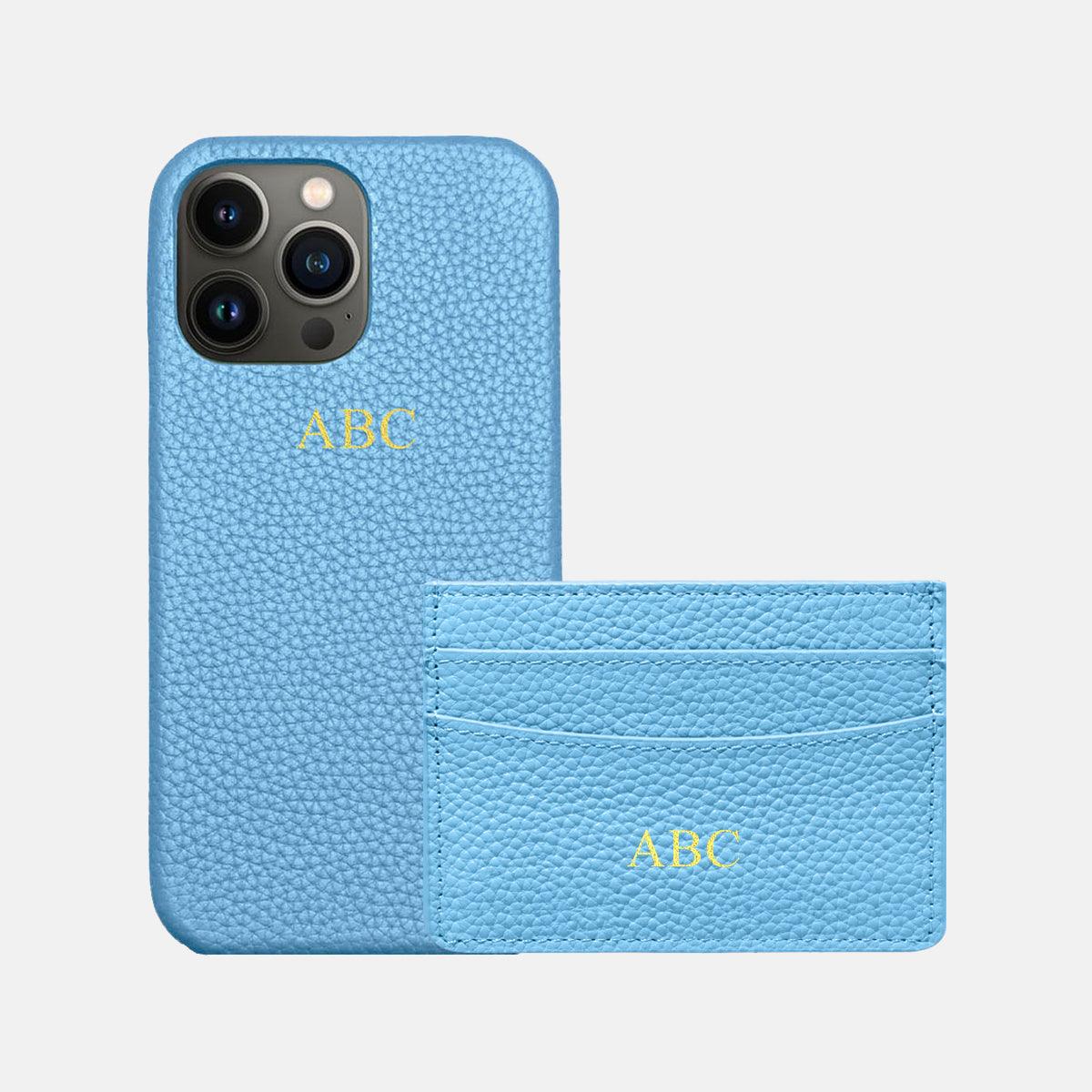 Sky Blue Pebble Leather Set - Luxe Leather