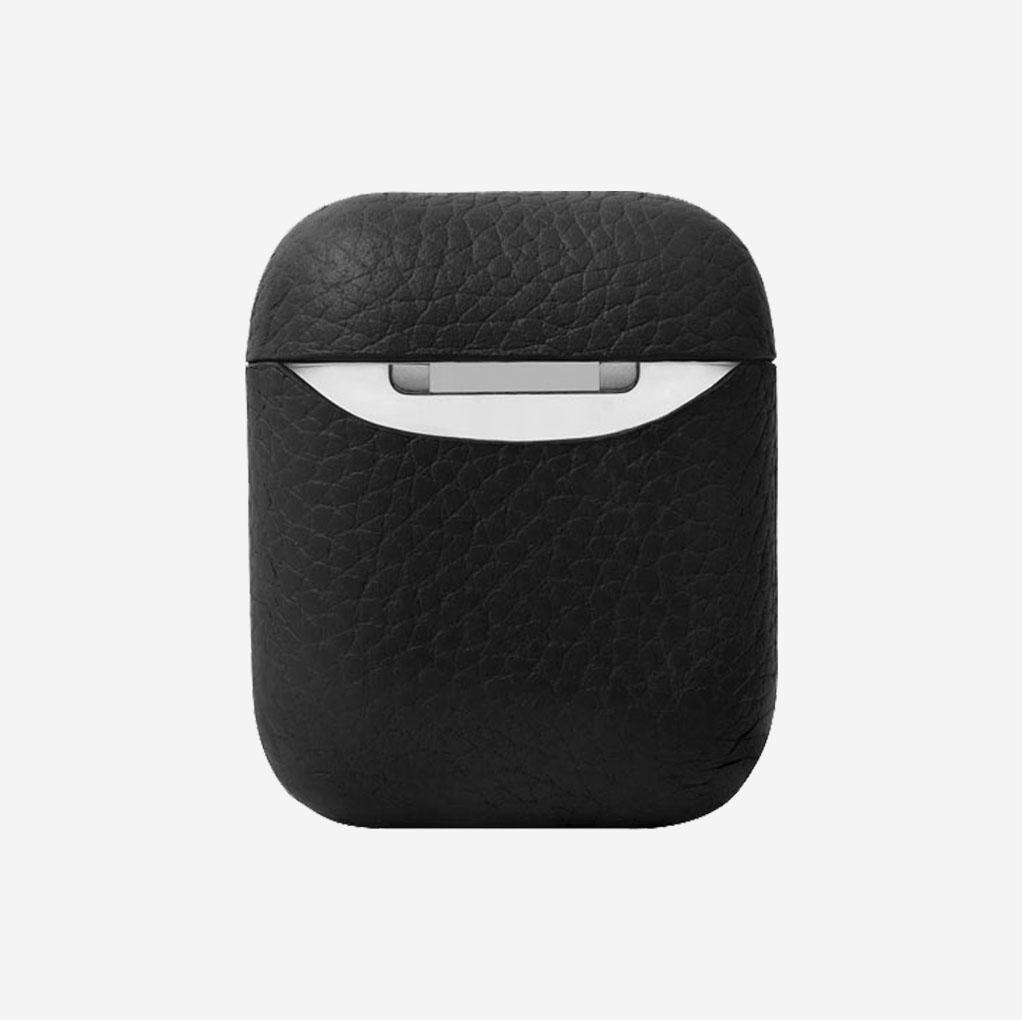 Caviar Black Pebble Leather AirPod Case - Luxe Leather