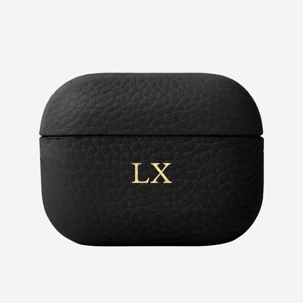 Caviar Black Pebble Leather AirPod Pro Case - Luxe Leather