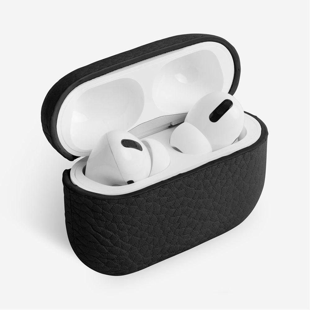 Caviar Black Pebble Leather AirPod Pro Case - Luxe Leather