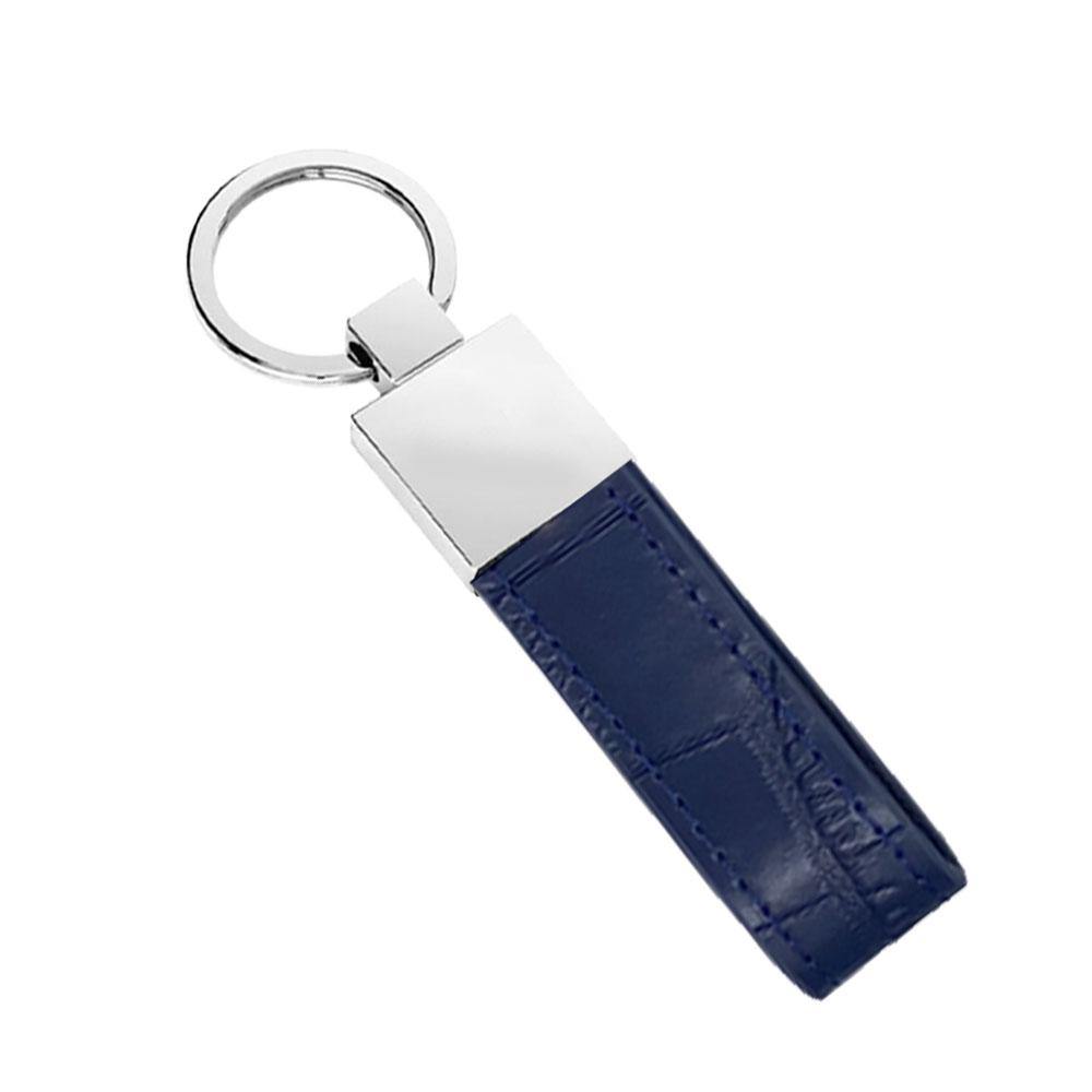 Blue Croco Key Holder - Luxe Leather