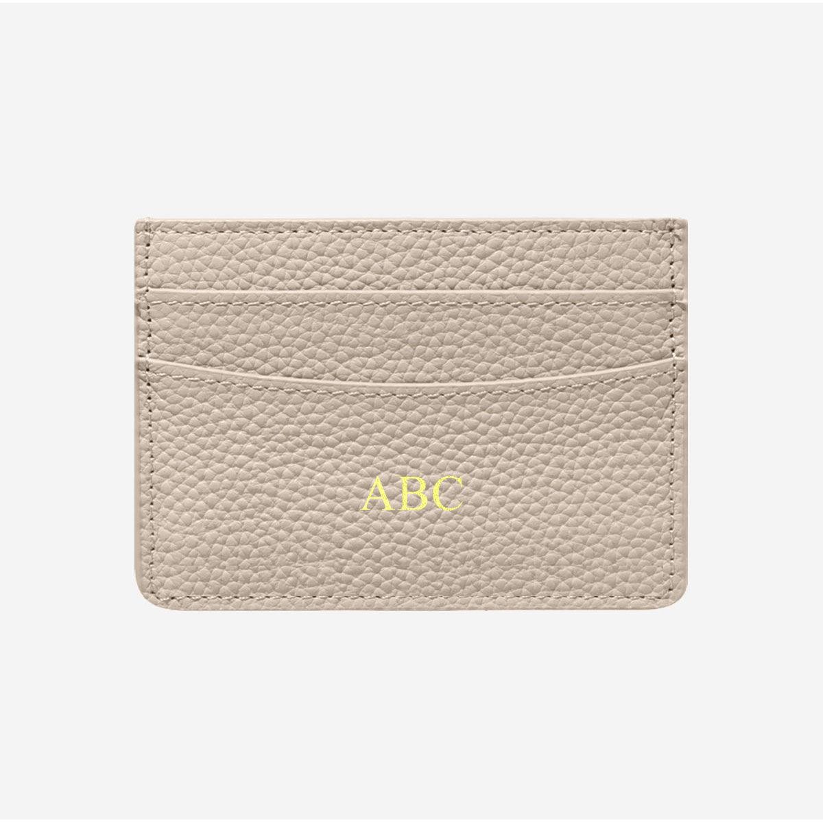 Nude Pebble Leather Card Holder - Luxe Leather